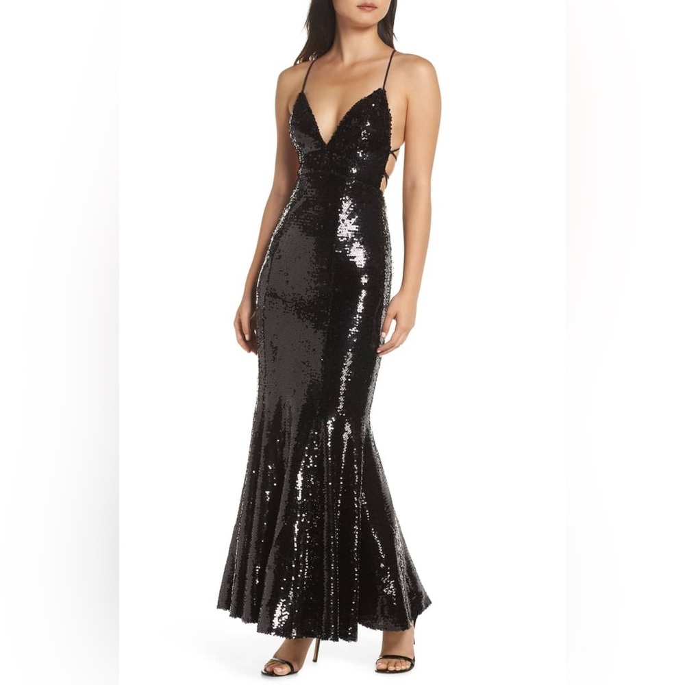 Fame and Partners Auden Sequin Embellished Gown